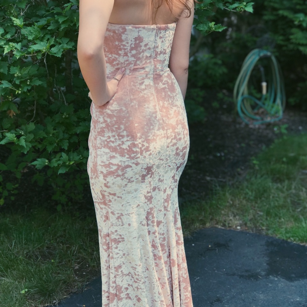 Crushed 'Petal' V-Neck Dress main image 1